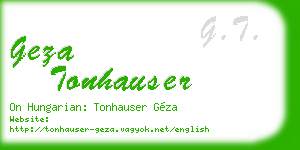 geza tonhauser business card